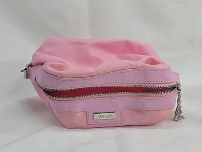 Versace Parfums Pink Makeup Bag Cosmetic Toiletry Travel Pouch Zip Case - Image 1 of 4
