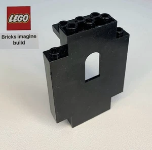 1 x Lego Vintage Castle 6080 Black Panel 2x5x6 Wall With Window 4444po2 - 4F - Picture 1 of 2