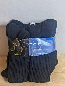 Gold Toe Men's Dress Sock 6-Pack Black Sock Size 10-13 shoe 6-12 - Picture 1 of 5