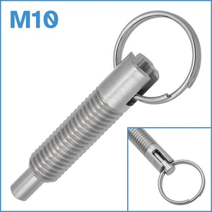 Indexing Spring Plunger M10 x1.5 Thread 6mm Stainless Steel Retractable Locking - Picture 1 of 5