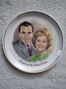 7.25" Vintage President Richard & Mrs Pat Nixon Souvenir Plate - Picture 1 of 2