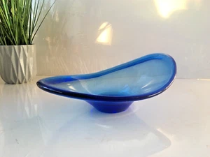 CUENCO DE VIDRIO ARTÍSTICO FREEFORM MEDIADOS DE SIGLO MODERNO DANÉS HOLMEGAARD SELANDIA IKEA SNITS - Imagen 1 de 12