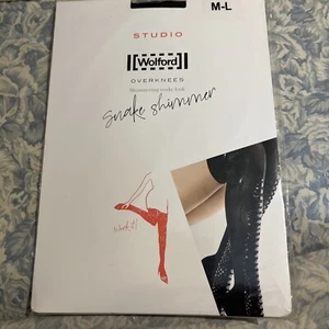 Wolford Snake Shimmer Over The Knee Tights M-L  NWT - Picture 1 of 4