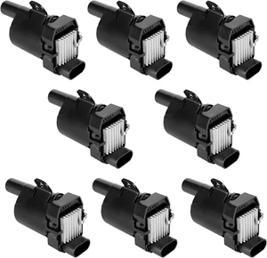 Set of 8 round Ignition Coil Pack for V8 5.3 6.0 Chevy Silverado 1500 2500 Tahoe - Picture 1 of 7