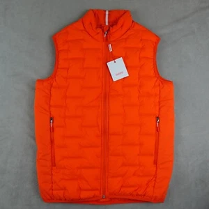 BADEWESTE Herren L orange Puffer Reißverschluss ärmellos leicht isoliert Daunen - Bild 1 von 21