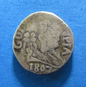 PORTUGIESISCH INDIEN RUPIEN 1807 HERRSCHER JOÃO AS REGENTE SILBER KM 219 #1200# - Bild 1 von 3