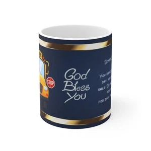 Bus Driver 15oz White Mug gift School Yellow Bus Driver Coffee cup - Picture 1 of 4