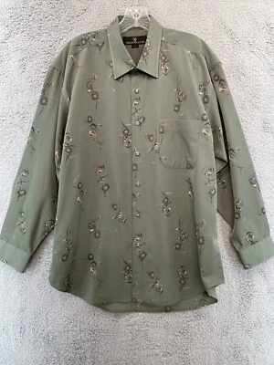 Men’s Sablina Valentino Italian Shirt Size LL Green - Image 1 of 4
