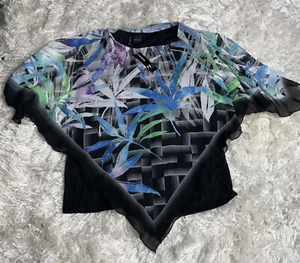 New Direction Women’s Black Multi Woven Poncho Top Size Small MSRP $45 NWT - Picture 1 of 7