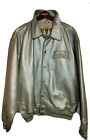 Avirex Ny Leather Jacket Silver Color Bomber Flight Xxxl Authentic Excl. Cond.