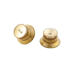 Gibson- Top Hat Style Knobs - Gold w/gold insert (Pack of 4), PRMK-030 - Picture 1 of 2