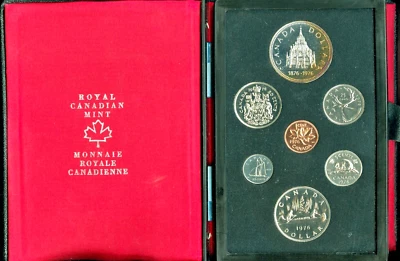 1976 CANADA 7 COIN MINT SET WITH TONED SILVER DOLLAR - Image 1 of 2