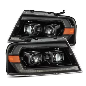 For 04-08 Ford F150 06-08 Mark Alpha Black Luxx LED Headlights Headlamps - Picture 1 of 11