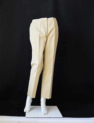 Bernard Zins Women's Dress Pants 100% Cotton Beige Pre-owned Size 8 - Image 1 of 4