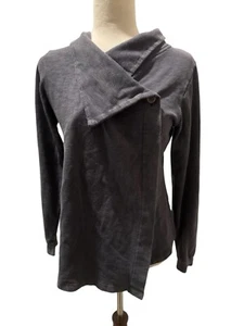 Columbia Knit Jacket Cardigan Crossover Thick Wrap Gray Cozy Warm Women Small - Picture 1 of 5