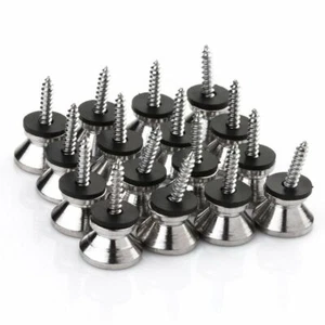 2/4/8/16 Pieces Guitar Bass Chrome Metal End Pin Strap Buttons Cushion Screws u - Picture 1 of 9