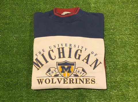 Vintage Gear For Sport Michigan Wolverines arch banner crewneck size large Cover