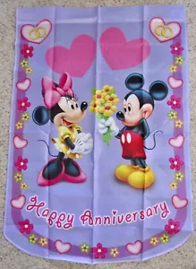 Disney Happy Anniversary from the Mickey & Friends Holiday Flag Collection - Picture 1 of 2