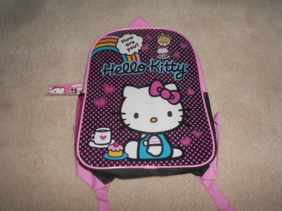 HELLO KITTY 15" BACKPACK Bookbag Sanrio Pink