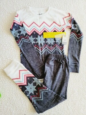 PJ salvage girls pajama set pants top 10 snowflake NEW - Image 1 of 4