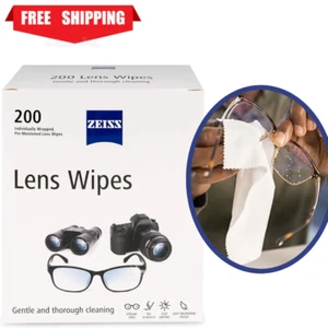 ZEISS Pre-Moistened Lens Cleaning Wipes, 200 200 Count (Pack of 1), White - Picture 1 of 8