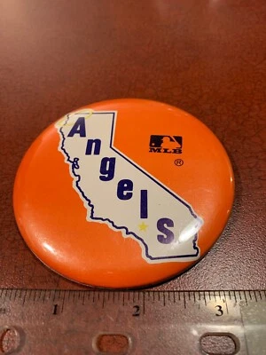 Vintage 1970’s California Angels MLB 3.5” Baseball Pin Button FREE SHIPPING - Image 1 of 4