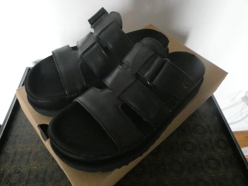 Sandali UGG Goldens donna neri hi slide slip on in pelle taglia 7