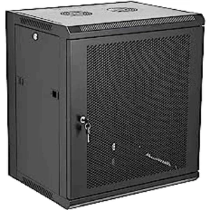 Wall-Mounted Network Rack Enclosure Vented Design, Lockable Door - 12U Capacity - Picture 1 of 4