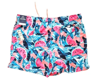 GEORGE NOVELTY SWIM SHORT ABOVE THE KNEE STRETCH XL (40 - 42) WATERMELON NWT - Picture 1 of 2
