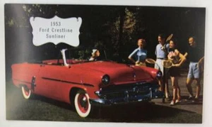 1953 Ford Crestline Sunliner Werbekarte Cabrio Gene Miner Anoka MN - Bild 1 von 1