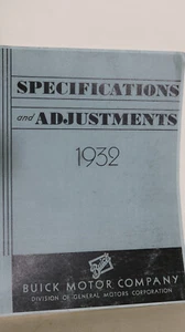 1932 buick specifications and adjustments reprint - Picture 1 of 2