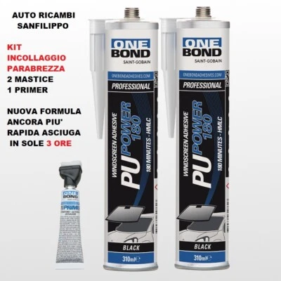 SAINT-GLOBAIN KIT INCOLLAGGIO SIGILLANTE PARABREZZA 2 CARTUCCE + PRIMER SAINT GOBAIN MASTICE