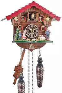 Eble Cuckoo Clock Quartz Drive Music Heidihaus 19cm-28594 Cuckoo Clock Cuckoo - Picture 1 of 1