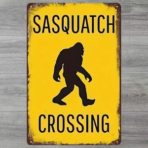 Sasquatch Crossing 8 x 12 Novelty Metal Sign New Shrink-wrapped - Picture 1 of 2