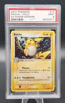 PSA 9 MINT 2007 Raichu ex Power Keepers Holo Rare Pokemon Card 12/108 - Image 1 of 2