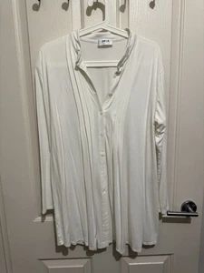 Mela Purdie Size 16 XL Long Sleeve Shirt Viscose Polyester Blend Button Up - Picture 1 of 5