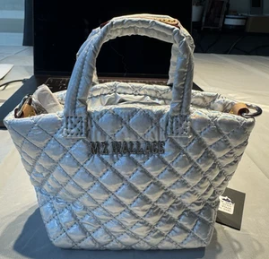 MZ WALLACE TINY XL IRIDESCENT QUILTED TOTE BAG-CROSSBODY CHAIN STRAP-XL-NEW WTAG - Picture 1 of 9