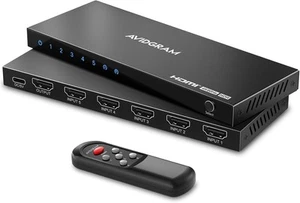 HDMI Switch 4K 60Hz, AVIDGRAM HDMI 2.0 Umschalter 5 in 1 Out, 5 Port HDMI - Bild 1 von 7