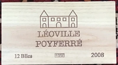Panel final de caja de vino Leoville Poyferre St-Julien Burdeos Francia 2008, 2009 Foto 1 de 2