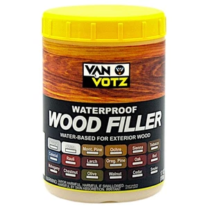 Relleno de madera impermeable [17 oz, castaño] - Reparación de madera de grado exterior en 18 pa... - Imagen 1 de 7