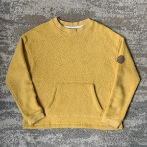 Passenger Womens Ivy Sherpa Sweatshirt Fleece Pocket Mustard Yellow Medium - Picture 1 of 9