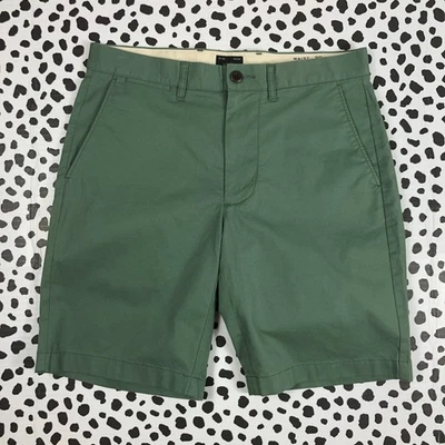 J. CREW NUEVO Hombre 9" Elastizado Verde Chino Corto Talla 29 BE052 Foto 1 de 4