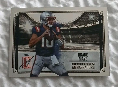 Drake Maye  Rookie 2024 Topps Signature Class Gridiron Ambassadors Insert  #GA-3 - Image 1 of 2