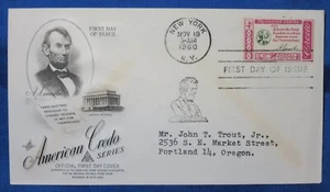 USA SCOTT #1143 FDC American Credo 4 cents 1960 ArtCraft Craft - Picture 1 of 2