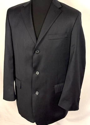 Chaqueta de traje Kenneth Cole Reaction para hombre talla 40 calidad R 100 % lana a rayas Foto 1 de 4