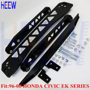 LOWER CONTROL ARM SUBFRAME REAR For HONDA CIVIC EK BRACE TIE BAR 96-00 BWR BLAC - Picture 1 of 4
