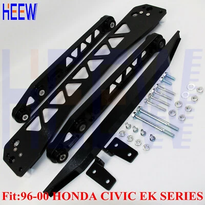 LOWER CONTROL ARM SUBFRAME REAR For HONDA CIVIC EK BRACE TIE BAR 96-00 BWR BLAC - Image 1 of 4