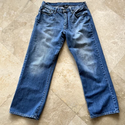 Lucky Brand Mens Jeans 34 (33x28) Sunset 181 Bootleg Faded Denim - Image 1 of 4