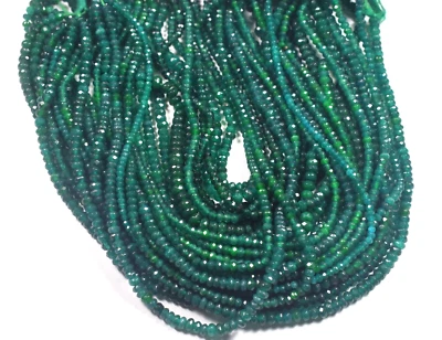 Hermosas cuentas para hacer artesanías de piedras preciosas rondelle facetadas de jade verde A++ de 5-7 mm Foto 1 de 4
