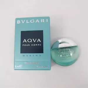 AQVA Pour Homme MARINE by Bvlgari 5 ml/0.17 oz Eau de Toilette Miniature NIB - Picture 1 of 1